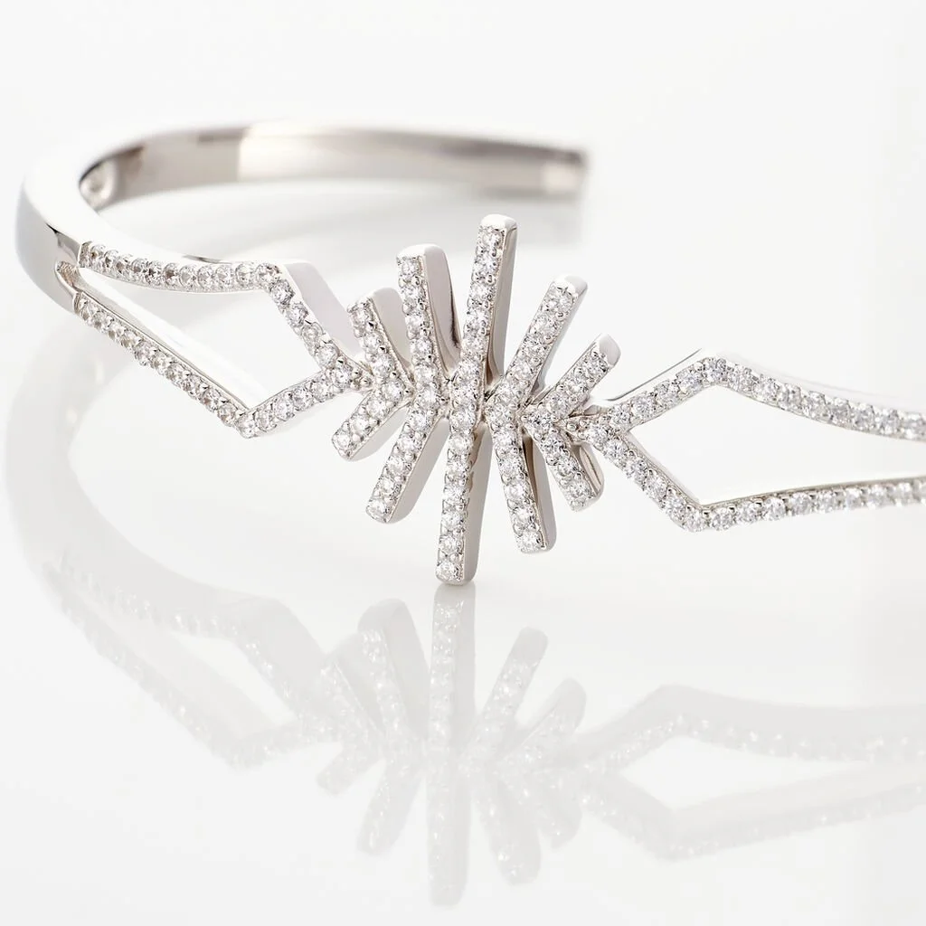 Laetizia Bracelet Jonc Neli Argent Blanc Oxyde De Zirconium – Image 3