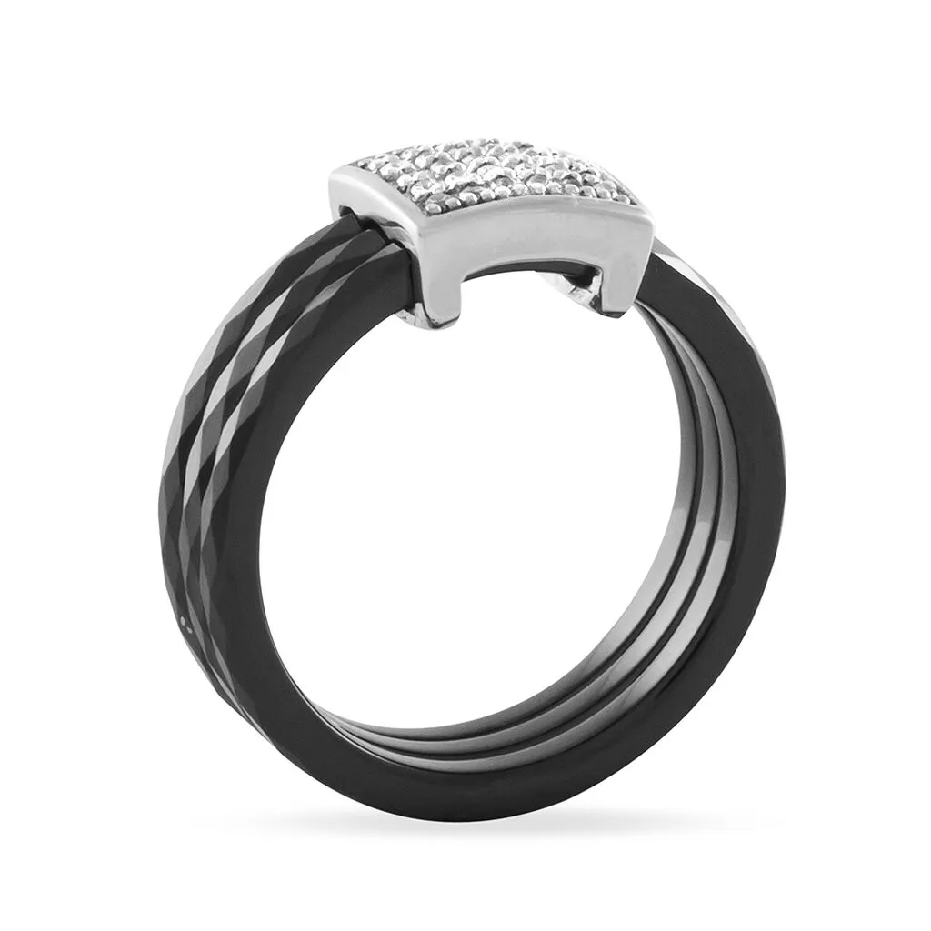 Histoire D'Or Bague Ceramik Design Argent Blanc Oxyde De Zirconium Et Céramique – Image 2