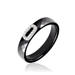 Histoire D'Or Bague Ceramik Design Argent Blanc Oxyde De Zirconium Et Céramique