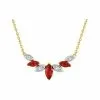 Robbez Masson Collier En Or Jaune, Or Blanc, Rubis Et Diamants De 0.048ct