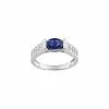 Robbez Masson Bague En Or Blanc, Saphir Et Diamants De 0.30ct
