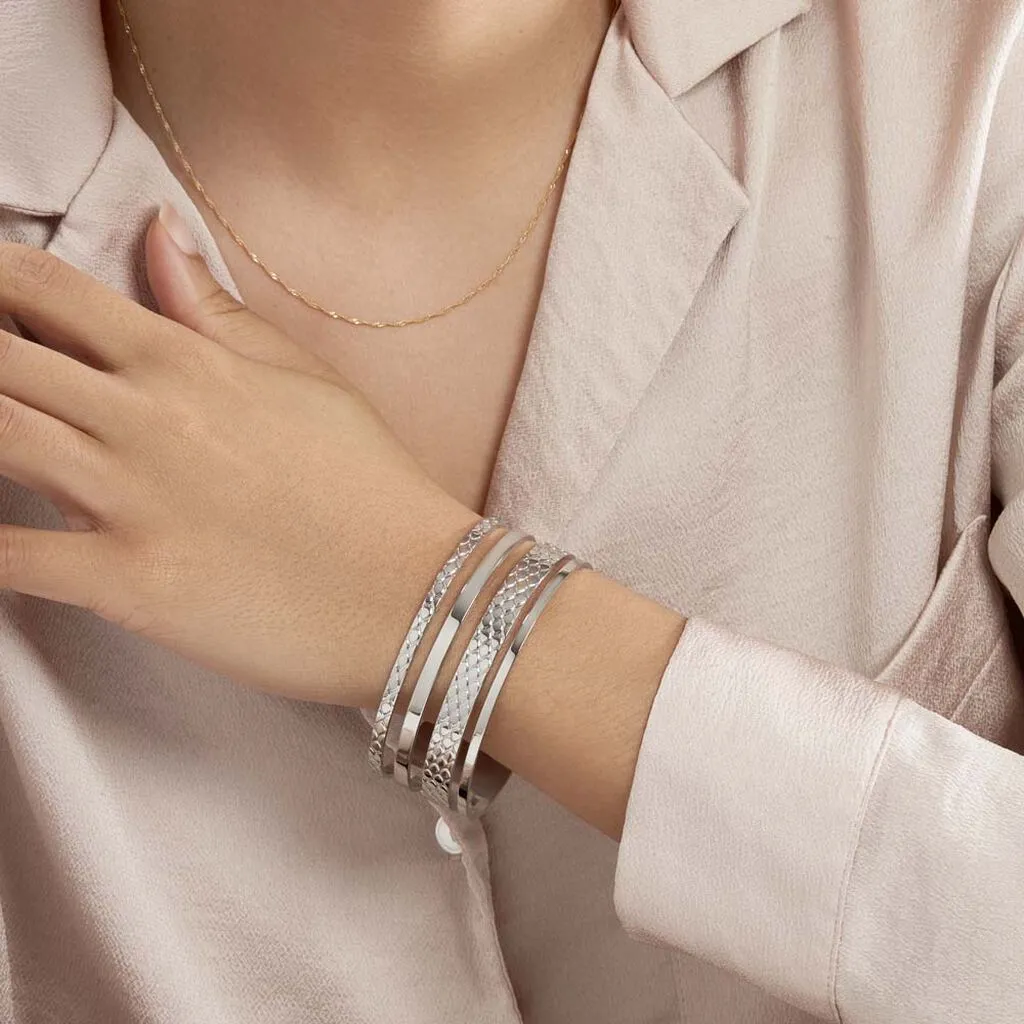 Histoire D'Or Bracelet Jonc Abram Acier Blanc – Image 4