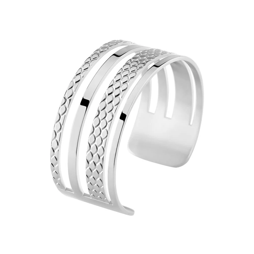 Histoire D'Or Bracelet Jonc Abram Acier Blanc – Image 2