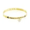 Bracelet Jonc Disney Acier Doré Cristaux