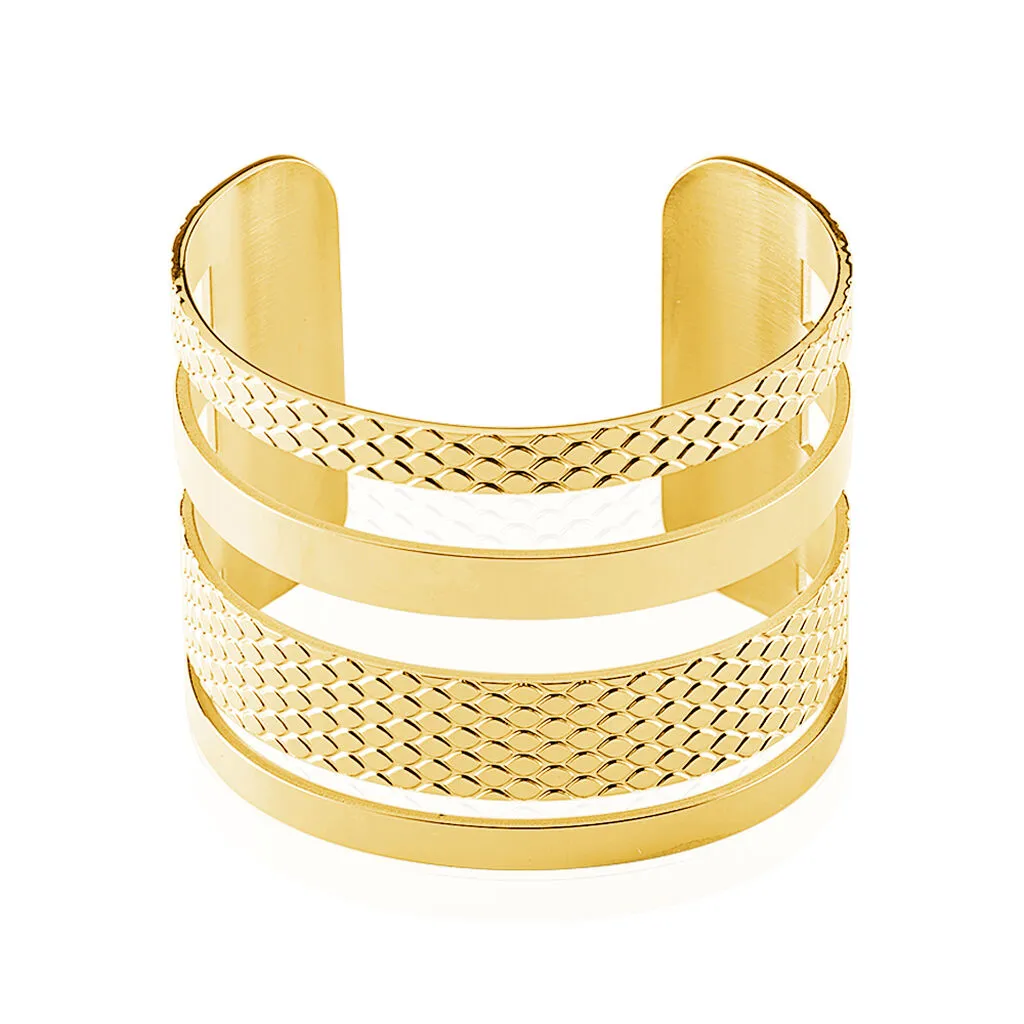 Histoire D'Or Bracelet Jonc Abram Acier Jaune
