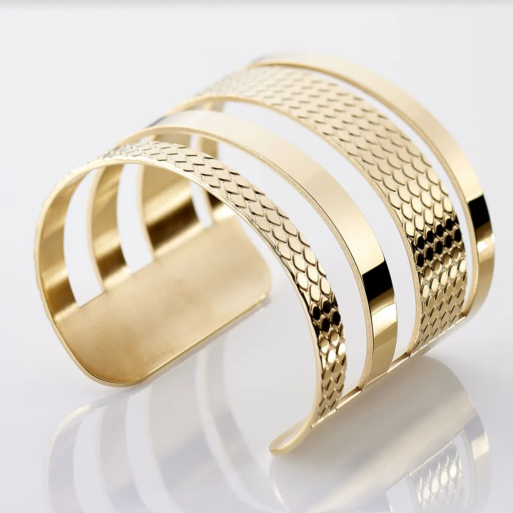 Histoire D'Or Bracelet Jonc Abram Acier Jaune – Image 3