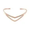 Histoire D'Or Bracelet Jonc Acier Rose Strass