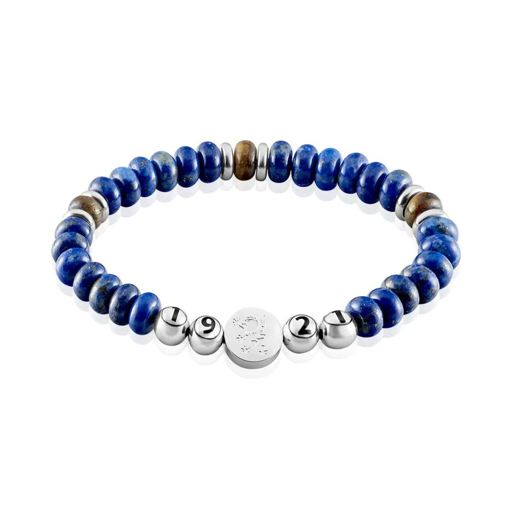 Bracelet Jourdan 1921 Acier Blanc œil De Tigre