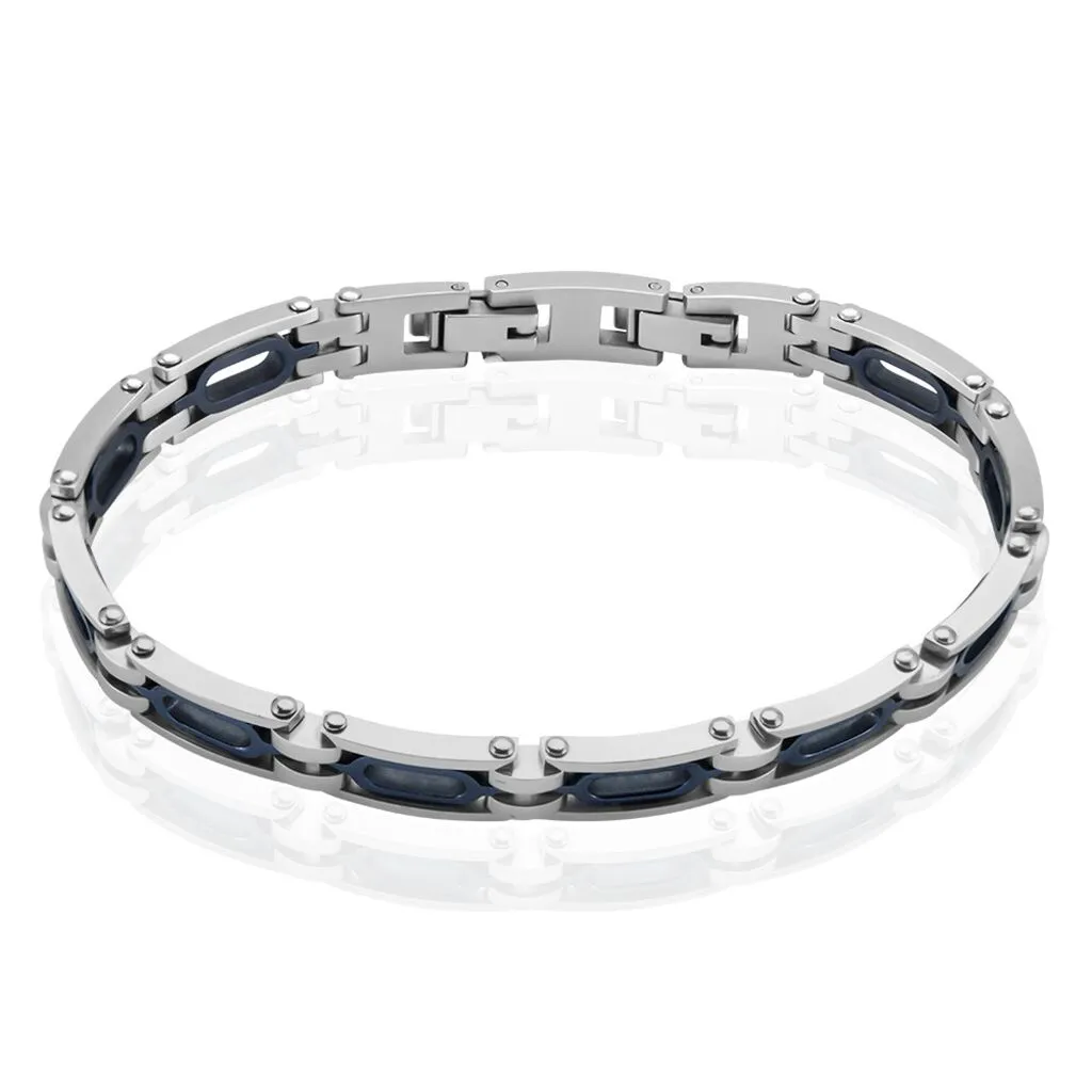 Bracelet Jourdan Wild Acier Blanc Et Bleu