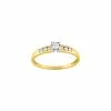 Robbez Masson Solitaire En Or Jaune Et Diamants De 0.07ct