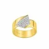 Bague Guy Laroche En Plaqué Or Jaune Et Oxydes De Zirconium