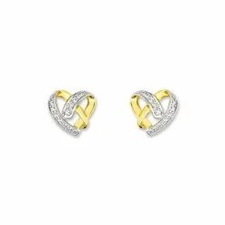 Christian Bernard Boucles D'oreilles En Or Blanc, Or Jaune Et Diamants