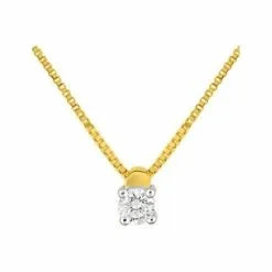 Robbez Masson Collier En Or Jaune, Or Blanc Et Diamant De 0.072ct