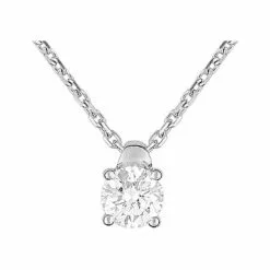 Robbez Masson Collier En Or Blanc Et Diamants De 0.30ct