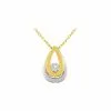 Robbez Masson Collier En Or Jaune, Or Blanc Et Diamants De 0.03ct
