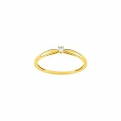 Robbez Masson Bague En Or Jaune Et Diamant 0.04ct