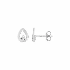 Robbez Masson Boucles D'oreilles En Or Blanc Et Diamants De 0.02ct