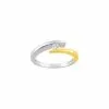 Robbez Masson Bague En Or Blanc, Or Jaune Et Diamant 0.12ct