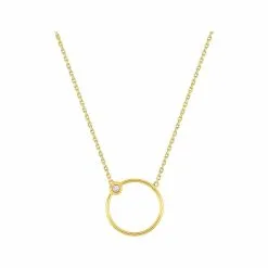 Robbez Masson Collier En Or Jaune Et Diamant De 0.01ct