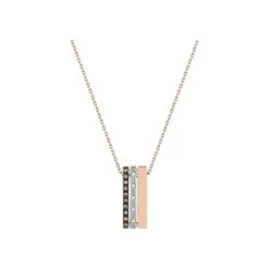 Robbez Masson Collier En Or Rose, Or Blanc Rhodié Et Diamant 0.10ct