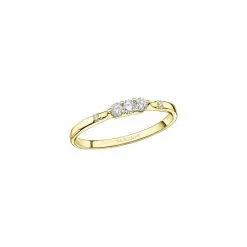 Bague Mauboussin Trois Grains D'amour En Or Jaune Et Diamants