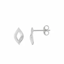 Robbez Masson Boucles D'oreilles En Or Blanc Et Diamants De 0.008ct