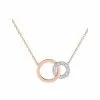 Robbez Masson Collier En Or Rose, Or Blanc Et Diamants De 0.032ct