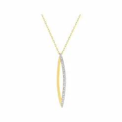 Robbez Masson Collier En Or Jaune, Or Blanc Et Oxydes De Zirconium, 42cm