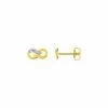 Robbez Masson Boucles D'oreilles En Or Jaune, Or Blanc Et Diamants De 0.01ct