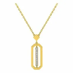Robbez Masson Collier En Or Jaune Et Diamants De 0.045ct