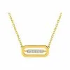 Robbez Masson Collier En Or Jaune, Or Blanc Et Diamants De 0.03ct