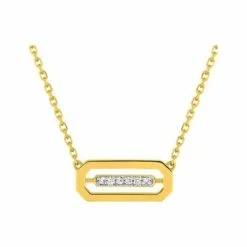 Robbez Masson Collier En Or Jaune, Or Blanc Et Diamants De 0.03ct