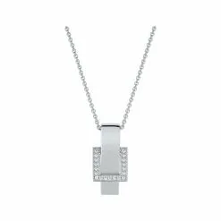 Collier Guy Laroche En Argent Rhodié Et Oxydes De Zirconium