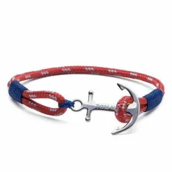 Bracelet Tom Hope Arctic Blue M Rouge, Bleu En Argent